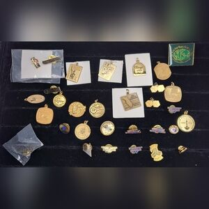 Vintage Lot Of Civitan Pins Charms Pieces Convention Travel  Vegas Norway Canada